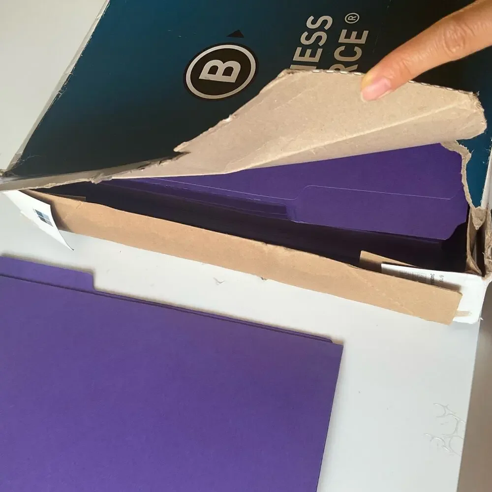 Business Source Interior Folder 1/3 Cut, Letter Size 5/8